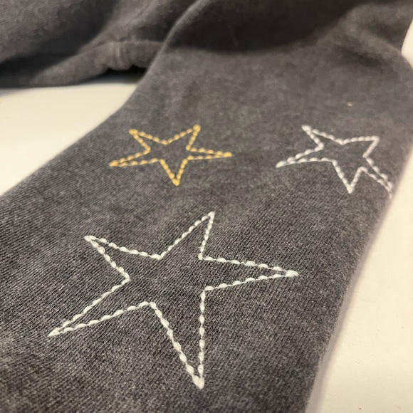 Pact Tops - Pact Sweatshirt Women's Small Organic Pullover Crewneck Long Sleeve Gray Stars